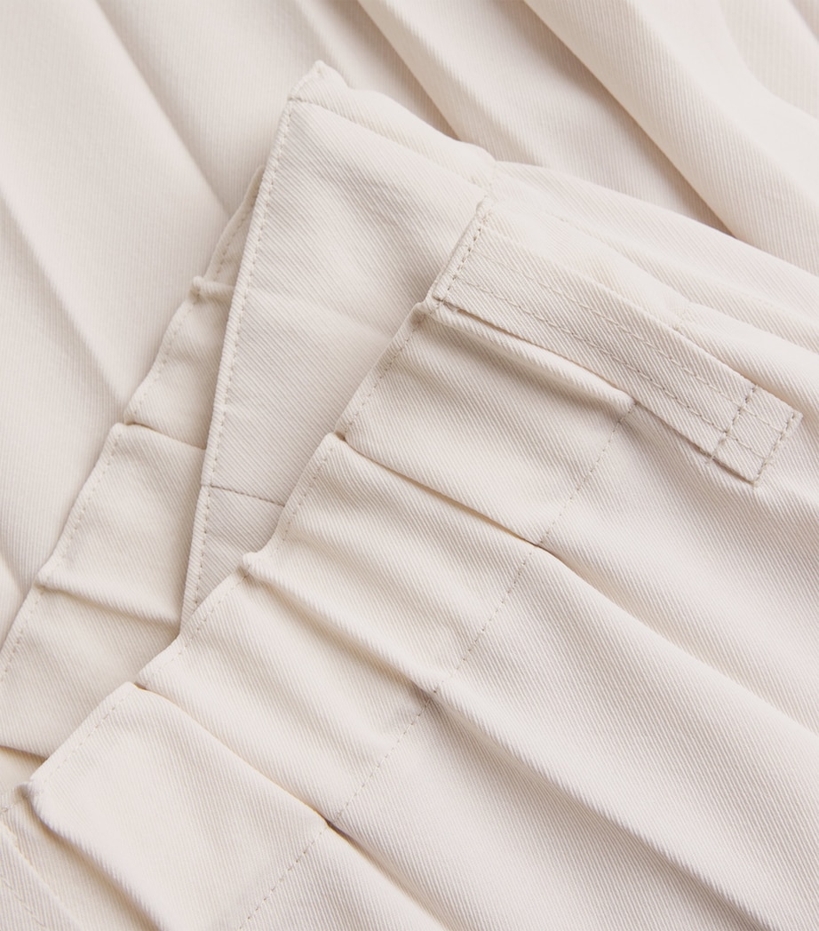 Pleated Edge Ensemble Trousers 40-BEIGE Image 5