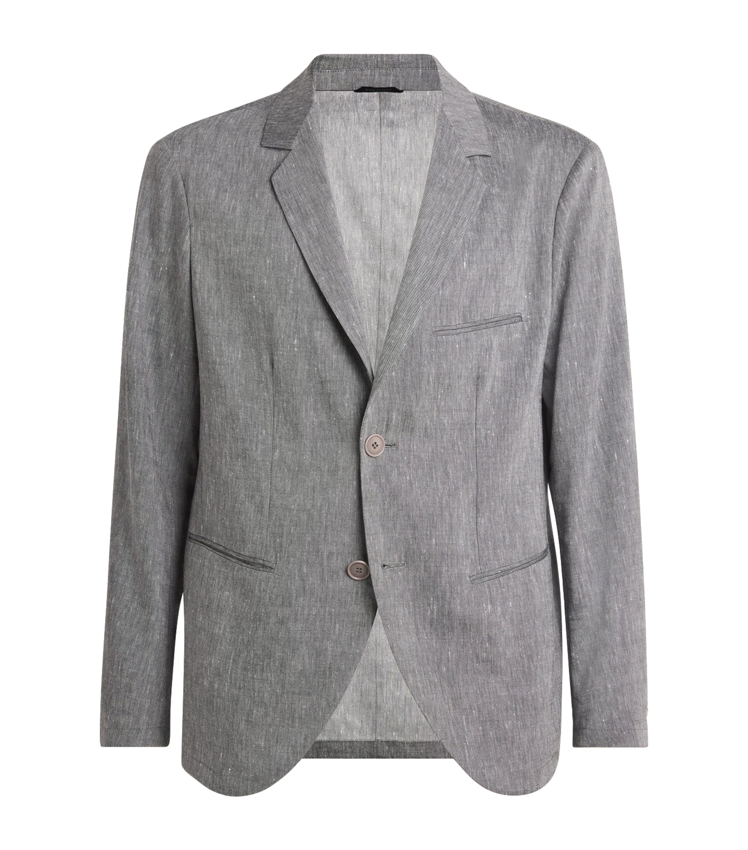 Giorgio Armani Single-breasted Blazer In Grey