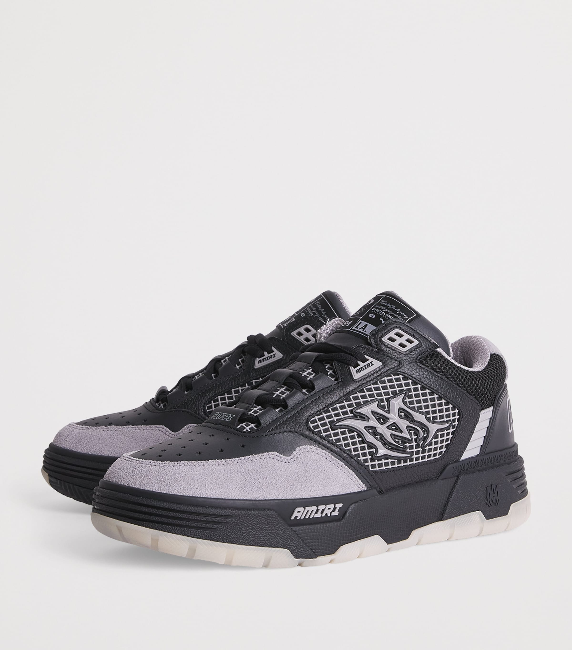 AMIRI Leather MA-94 Sneakers Black Grey Image 3