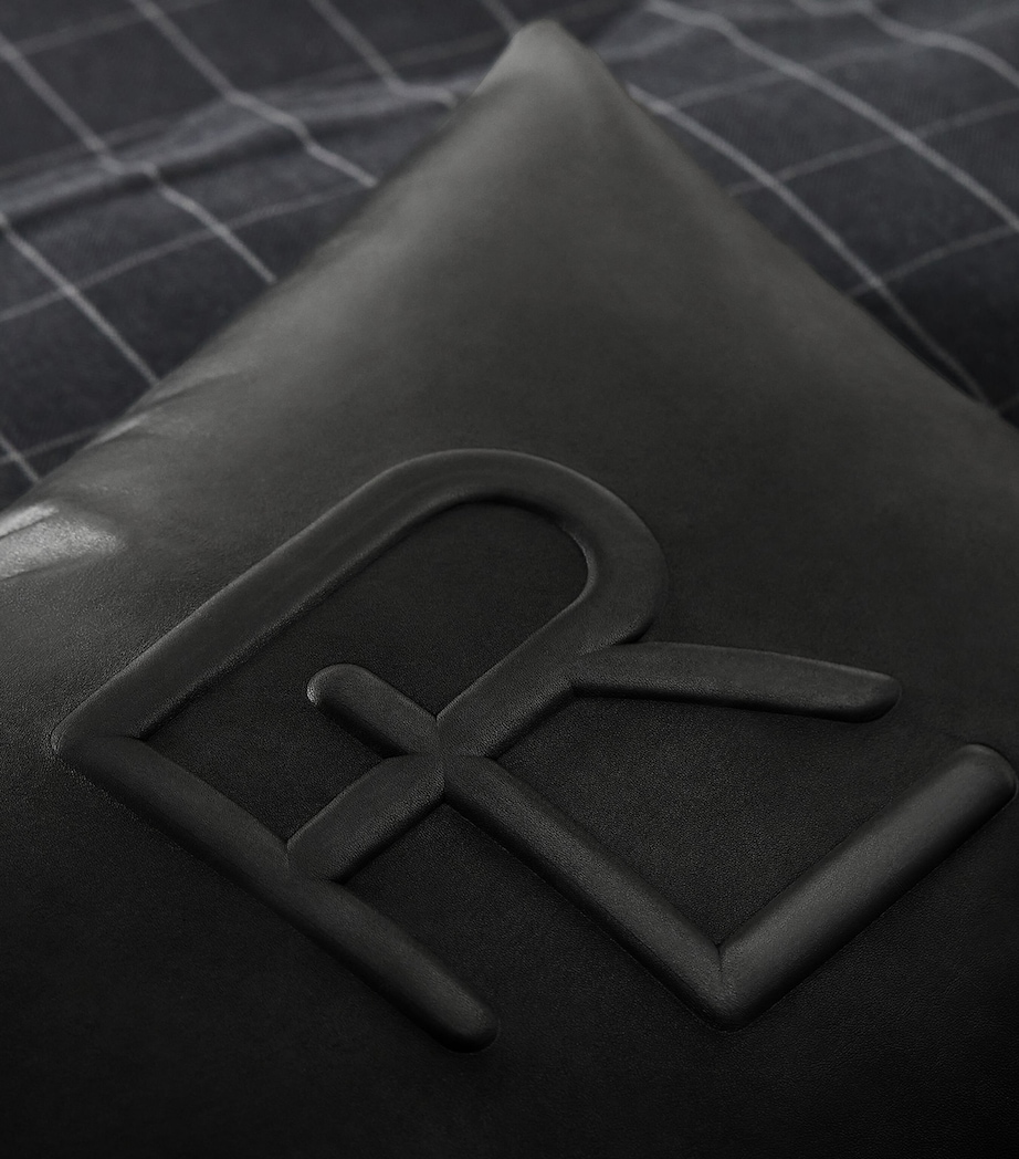 Leather Bryson Throw Pillow BLACK Image 2