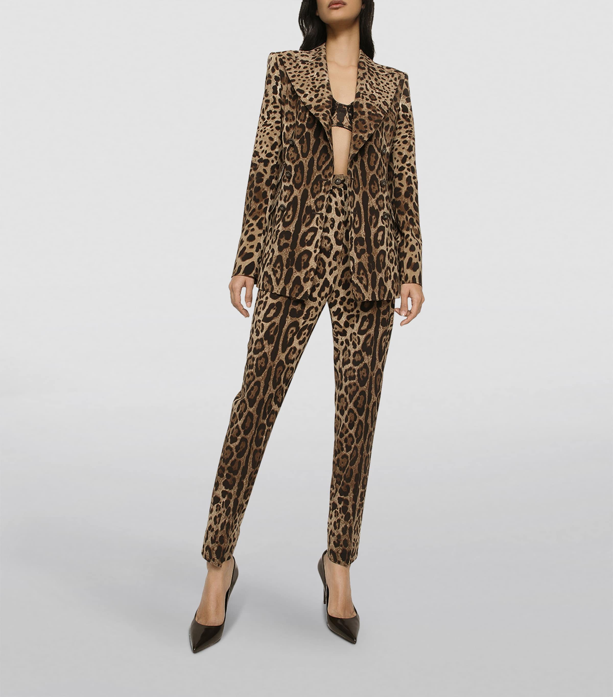 Leopard Print Tailored Trousers HY13M-LEO N Image 2