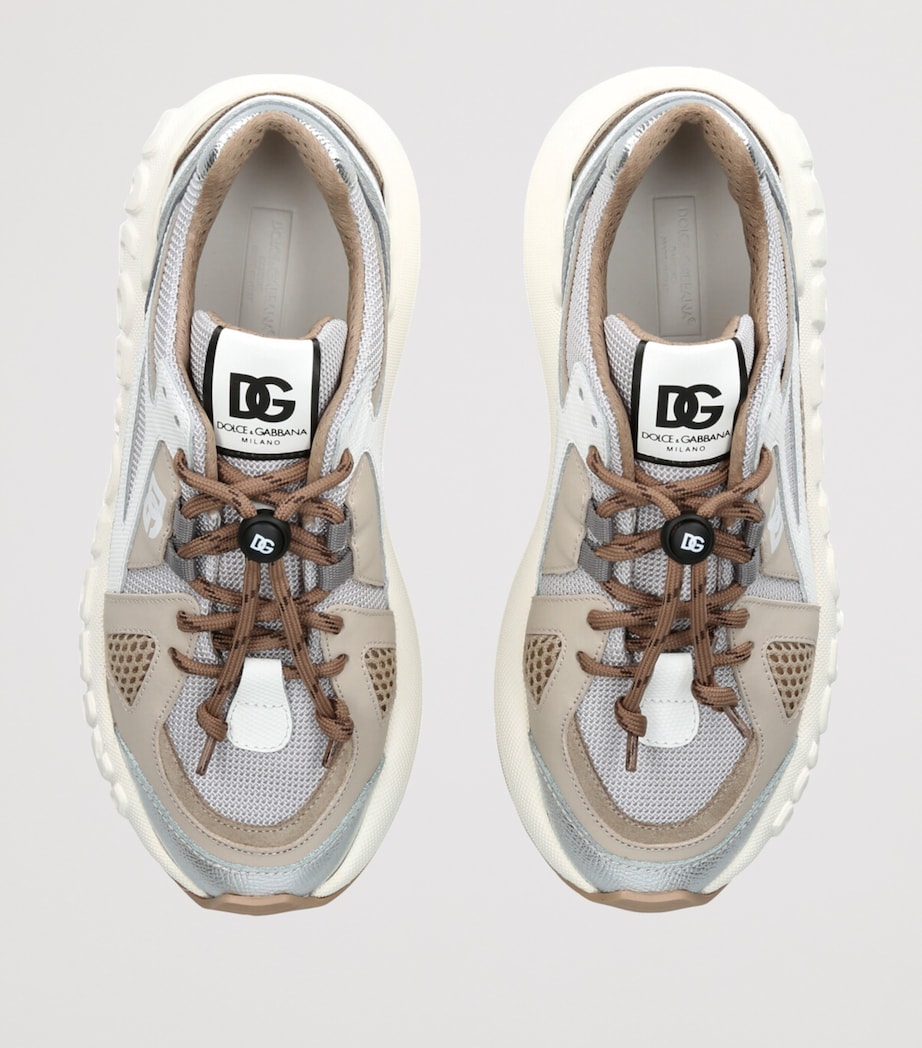 Mesh Drawstring Sneakers WHITE/OTH Image 4