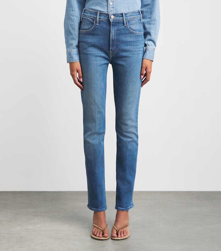 MOTHER Womens The Hustler Skimp Flared Jeans Kissing The Caddy Image 4