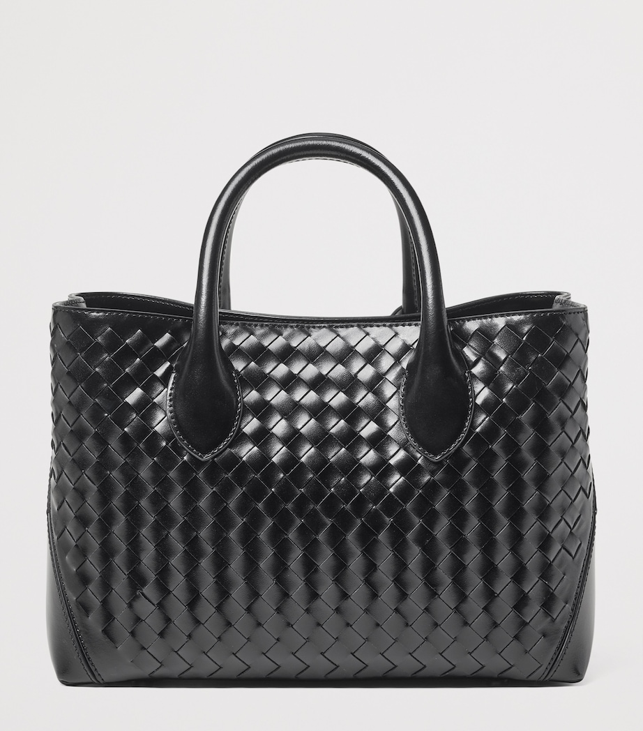 Midi Leather London Tote Bag BLACK Image 4
