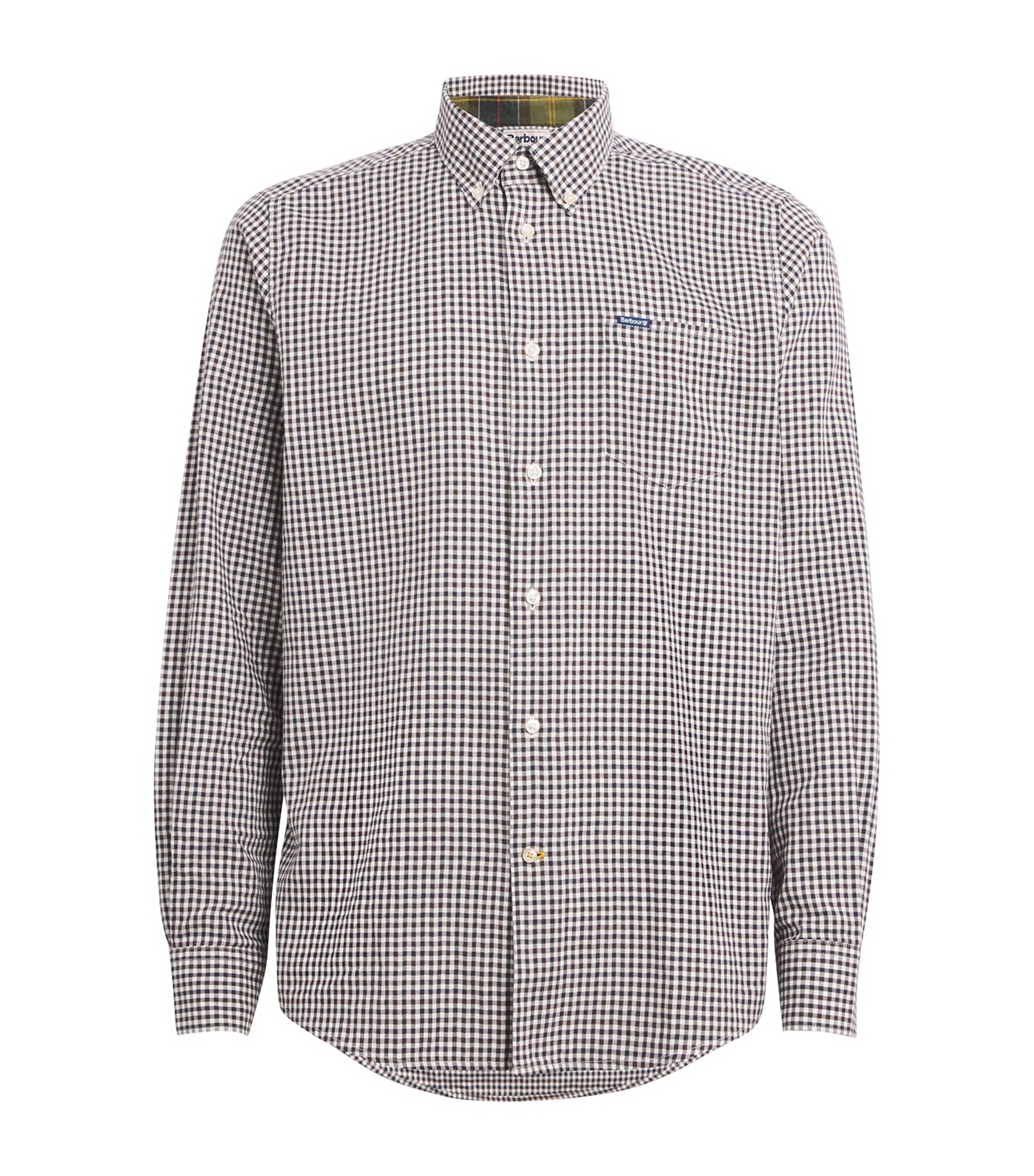 Barbour Cotton Gingham Padshaw Shirt In Brown