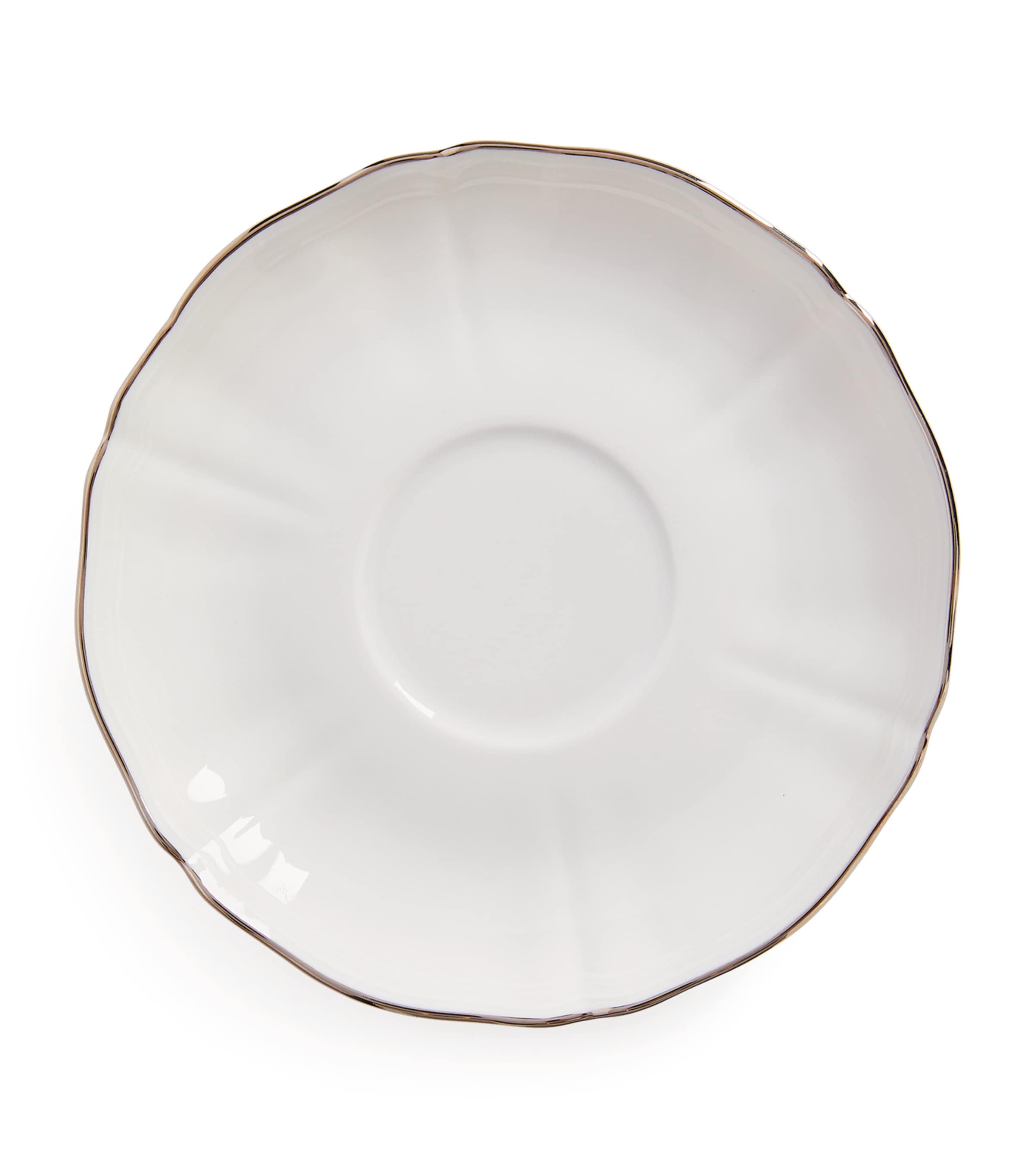 GINORI 1735 Porcelain Corona Platino Tea Saucer (15cm) Image 1