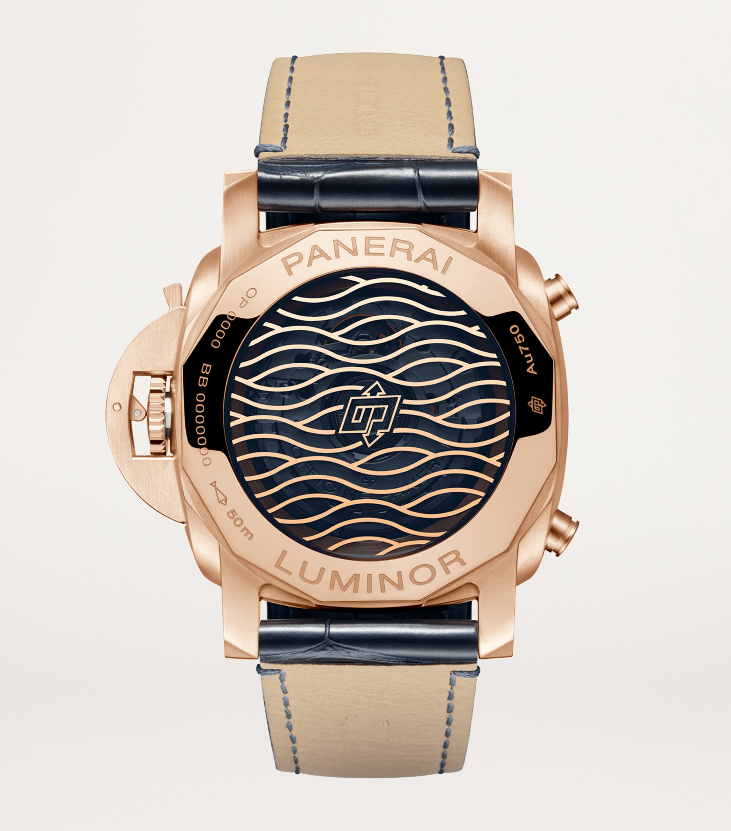 Panerai Goldtech Luminor Chrono Watch 44mm Blue Image 2