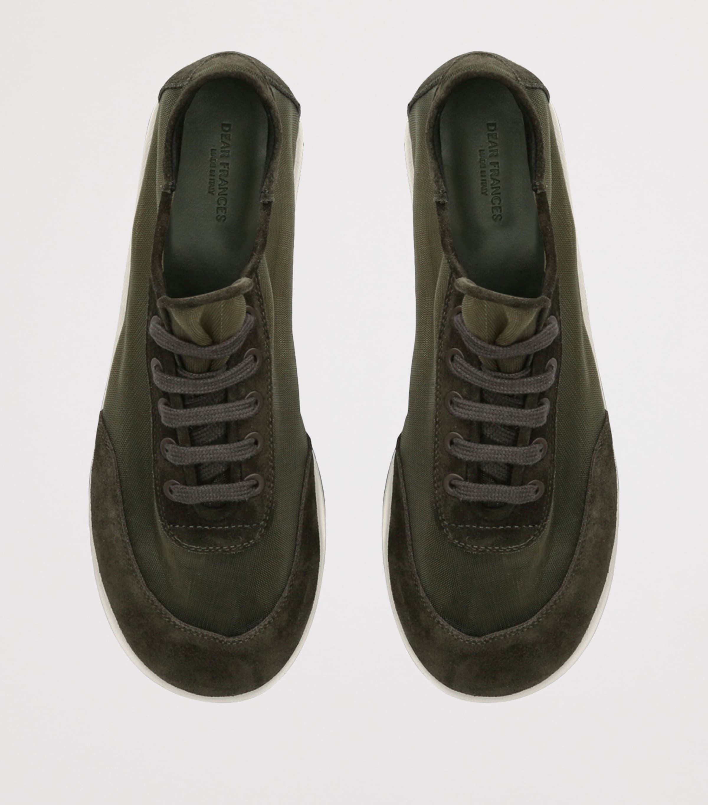 Mesh Lace-Up Sneakers KHAKI Image 4