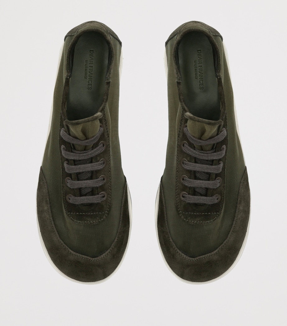 Mesh Lace-Up Sneakers KHAKI Image 4