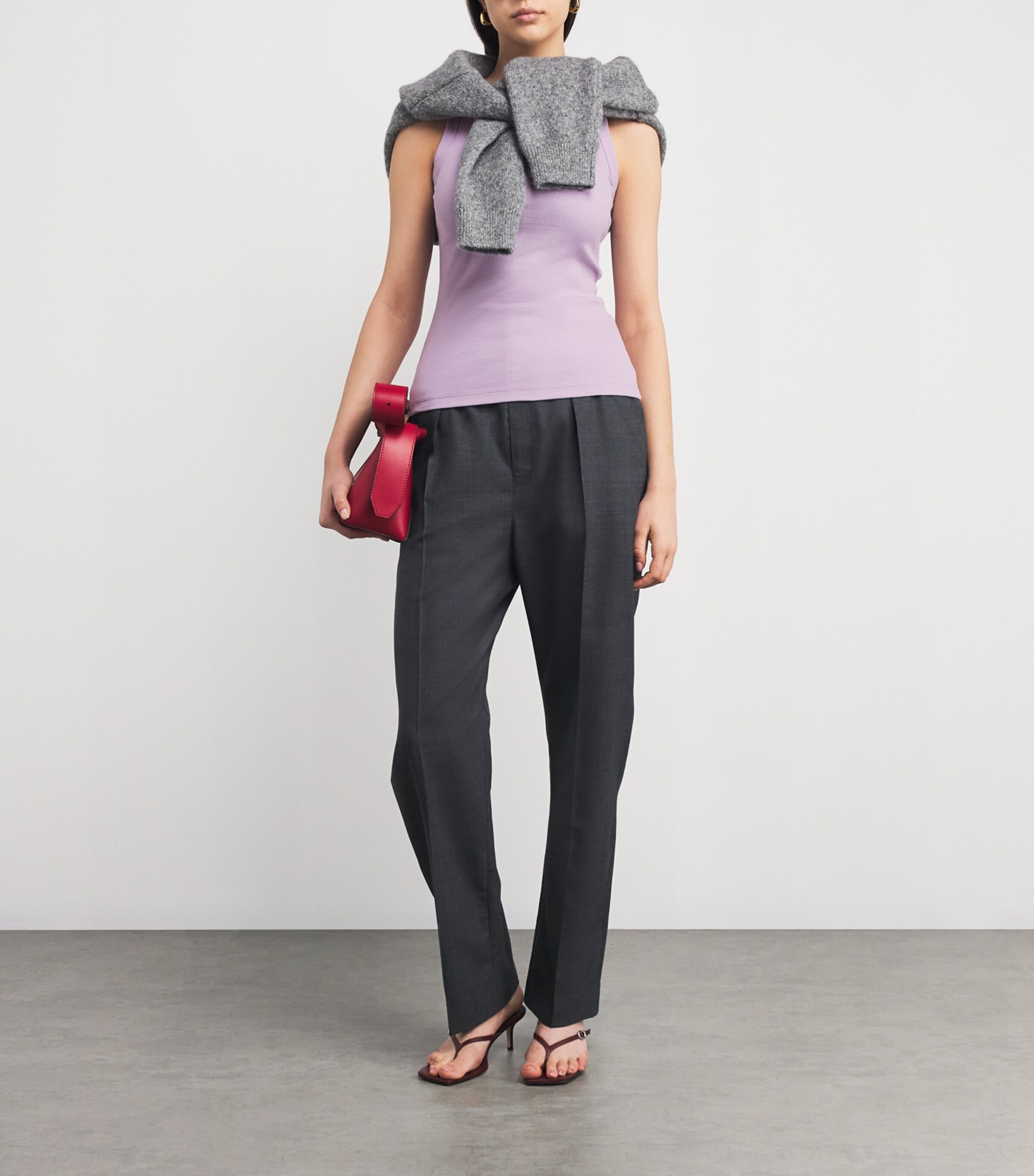 MAX&Co. Womens Cotton Tank Top Lilac Image 2