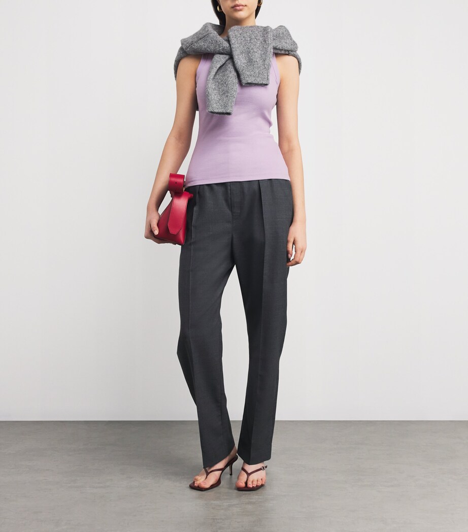 MAX&Co. Womens Cotton Tank Top Lilac Image 2