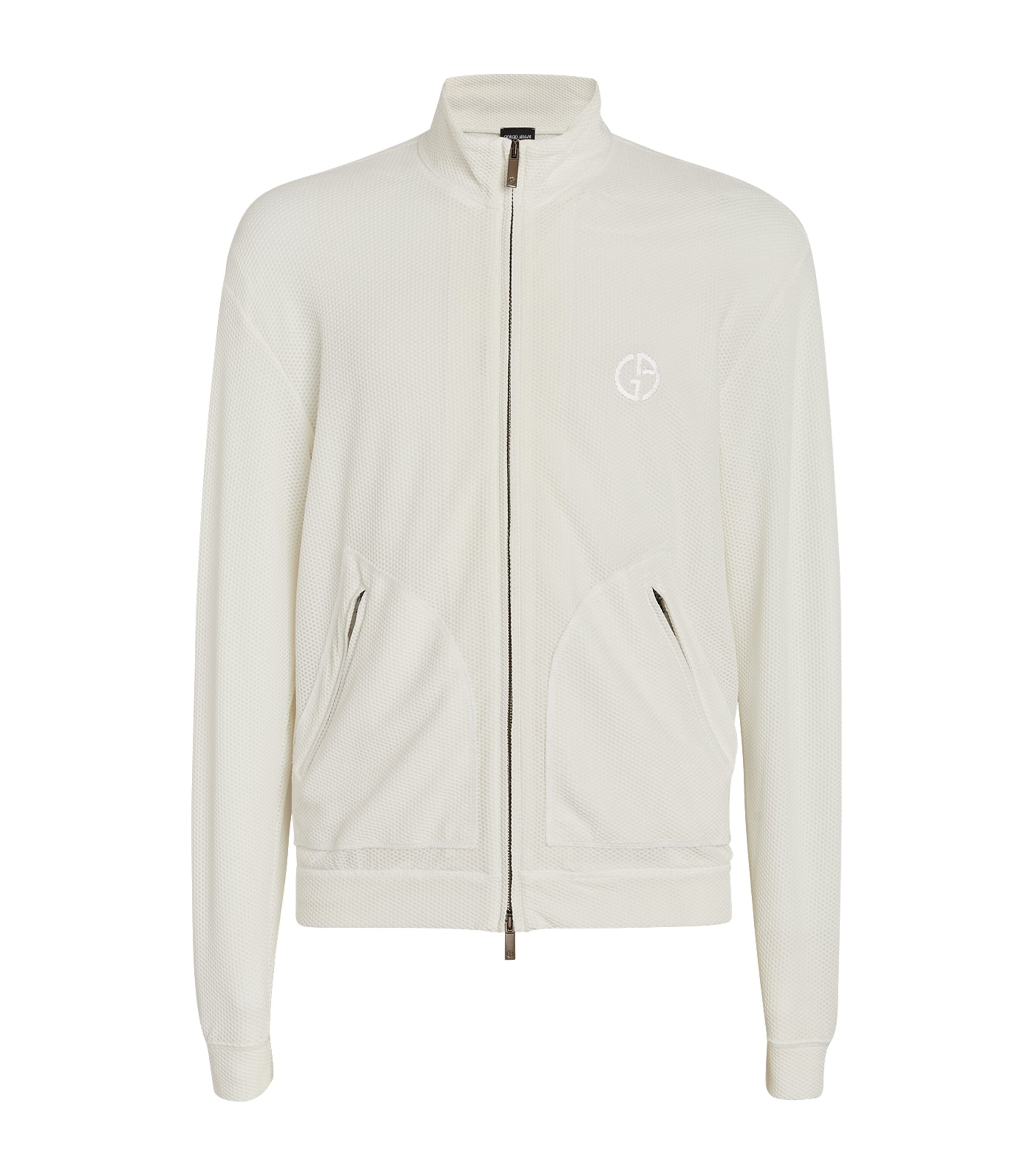 Shop Giorgio Armani Zip-up Track Jacket