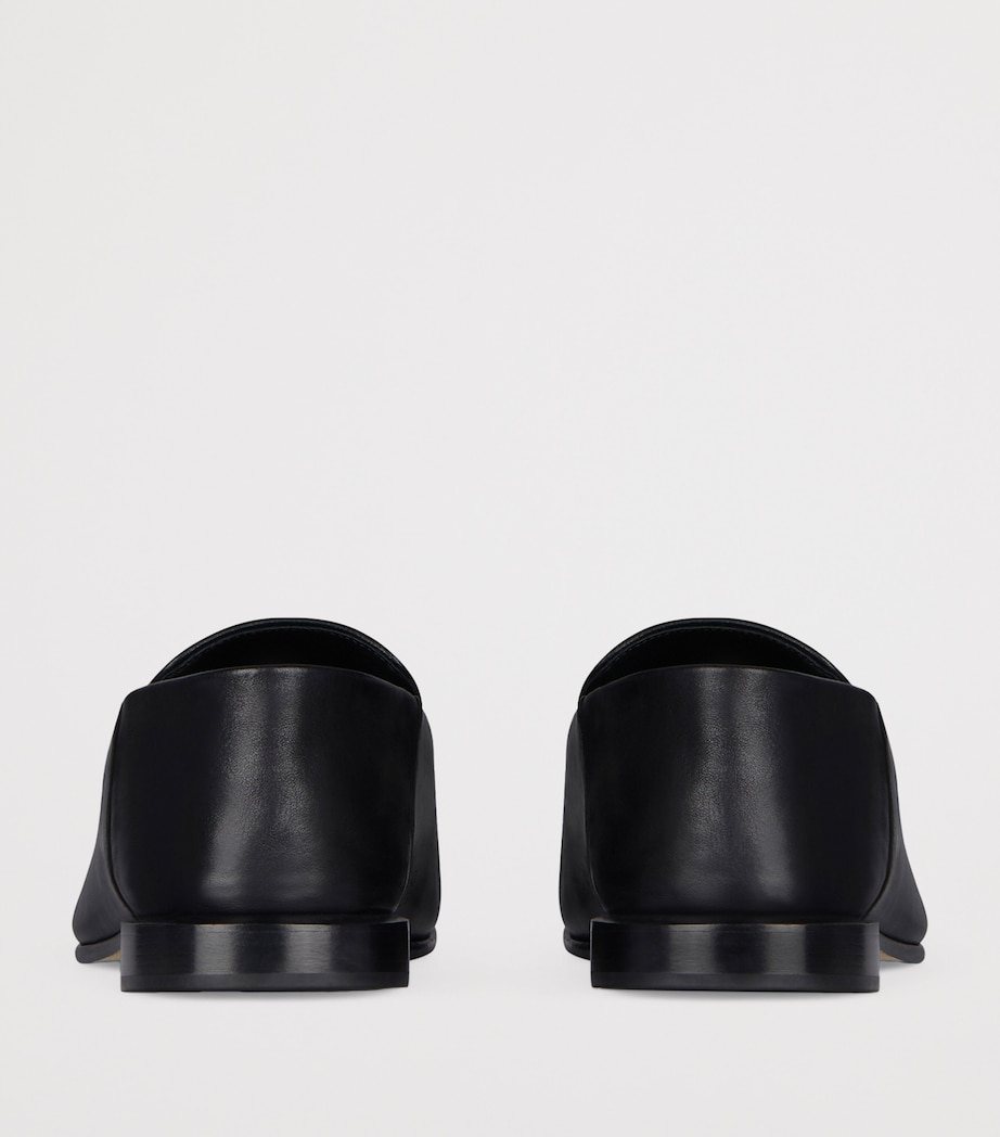 Lambskin Logo Loafers BLACK Image 5