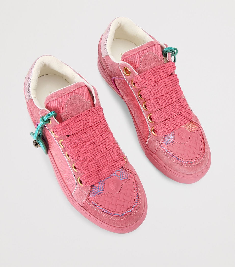 Kurt Geiger London Suede Southbank Tag Sneakers Pink Image 3