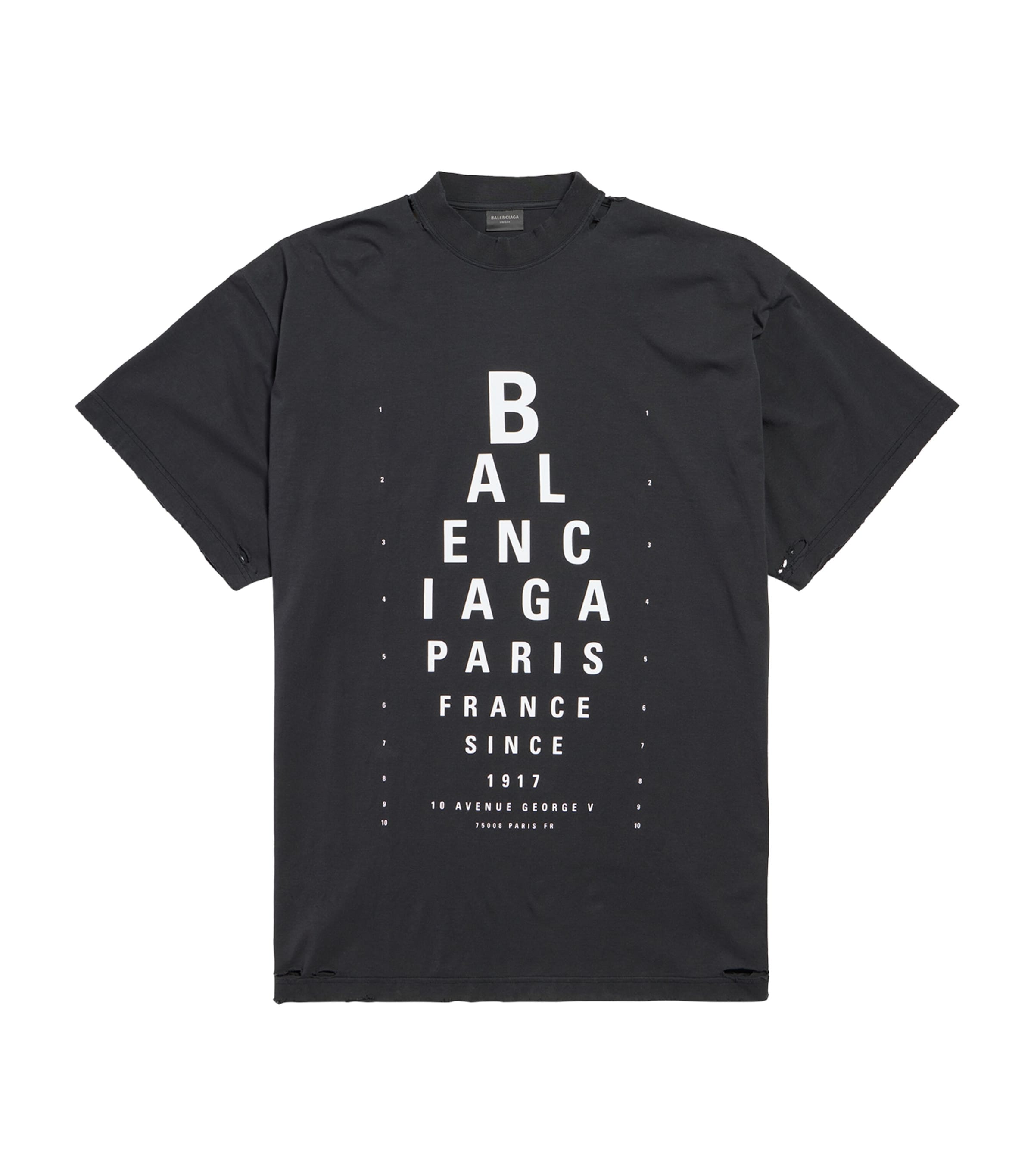 Balenciaga Mens Cotton Oversized Logo T-Shirt Image 1