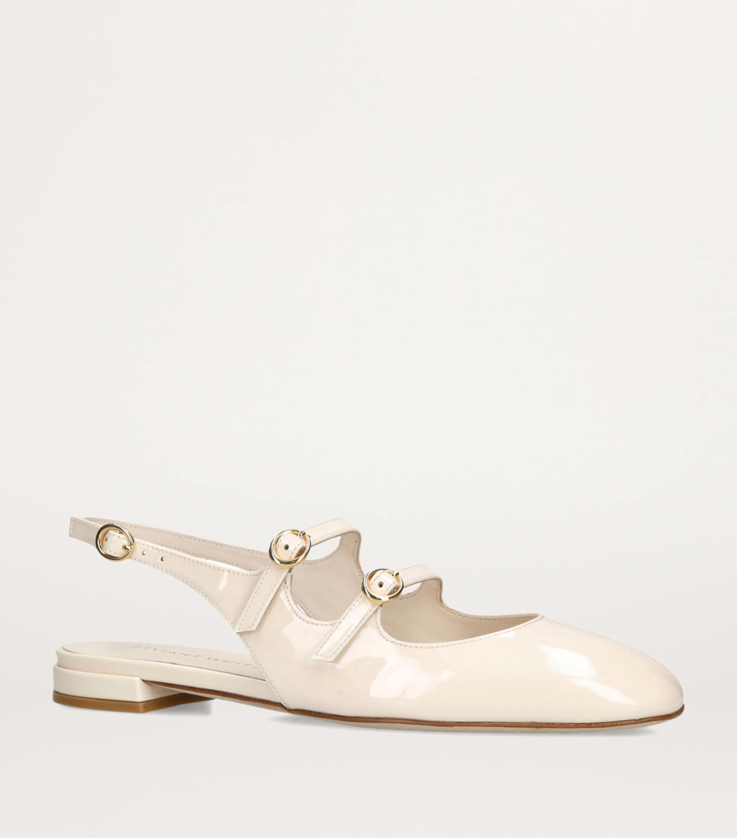 Benni MJ Slingback Flats WHITE Image 4