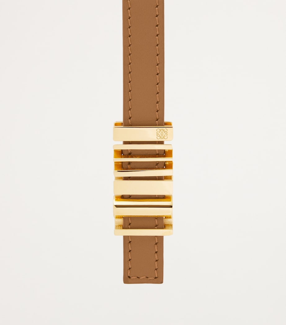 Leather Graphic Belt OAK/GOLD Image 2