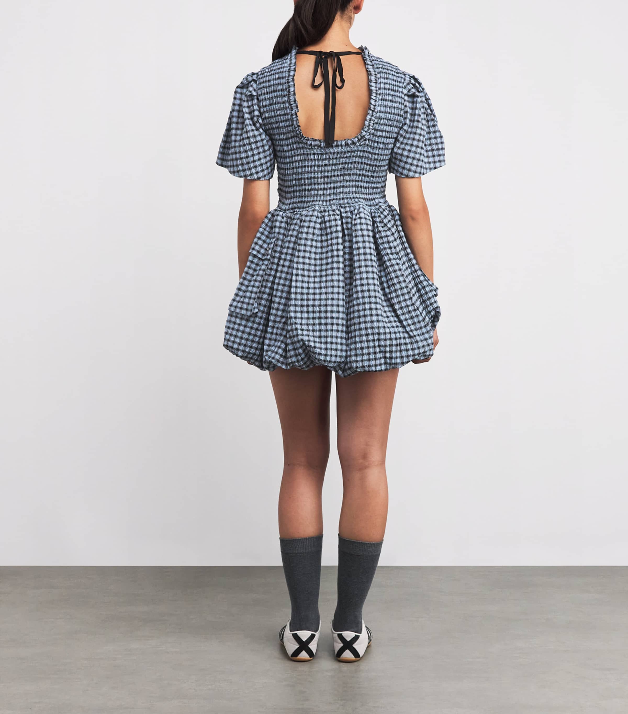 【送料 関税込】 GANNI CHECK MINI DRESS GANNI Check Mini Dress | Harrods US
