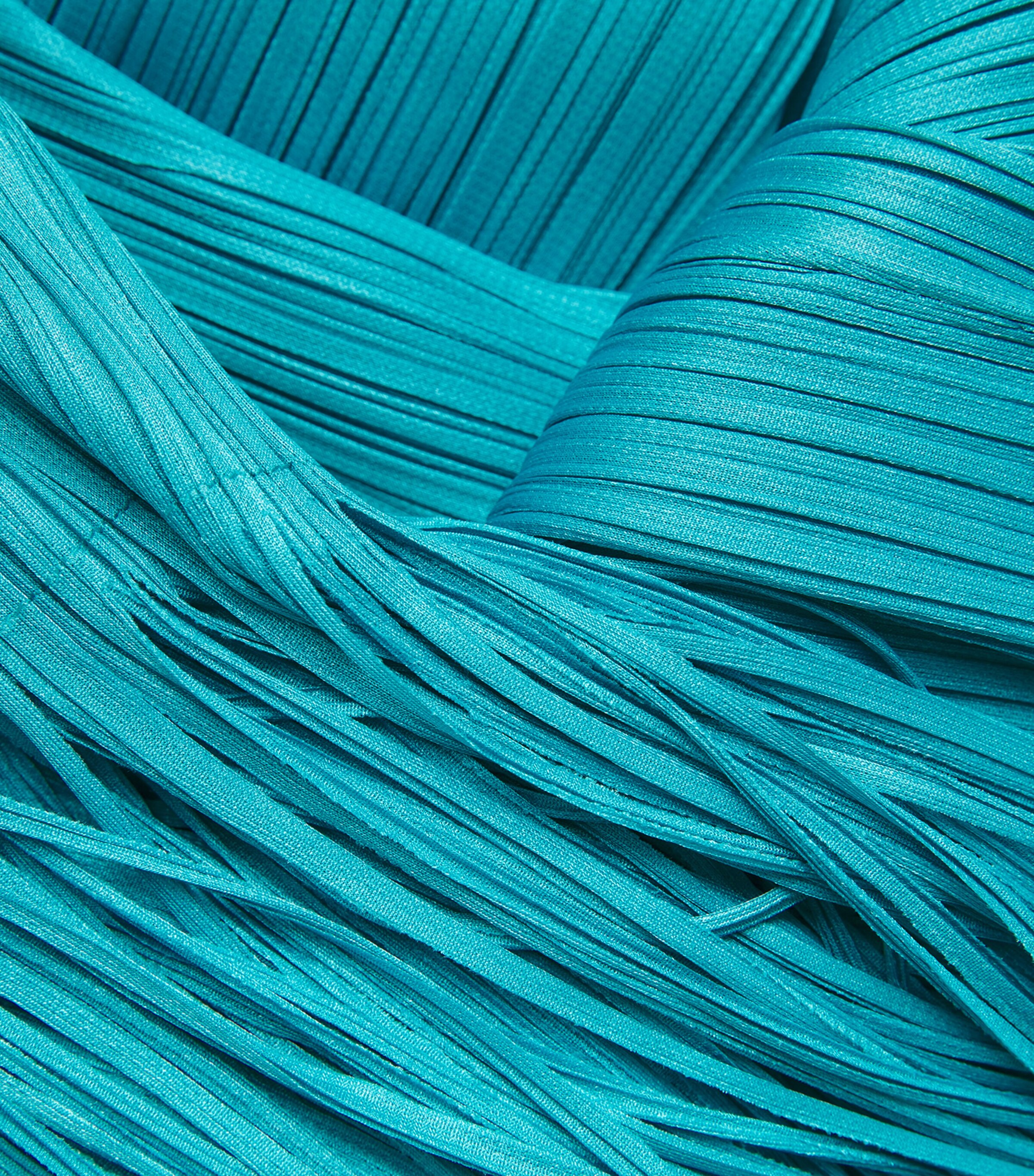 Pleats Please Issey Miyake Womens Wave Wide-Leg Trousers Turquoise Blue Image 5