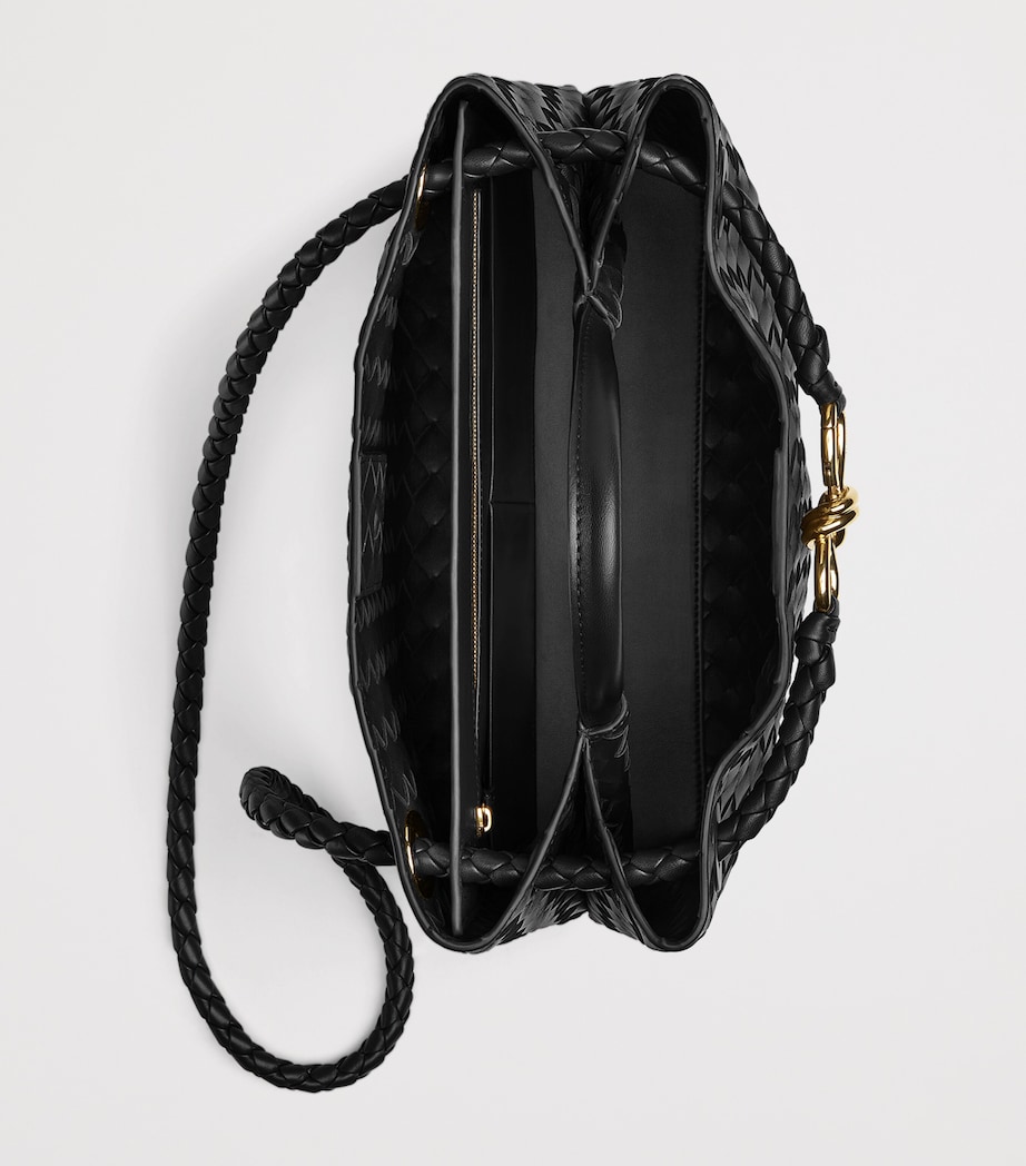 Leather Andiamo Top-Handle Bag BLACK-M BRASS-BLACK Image 5