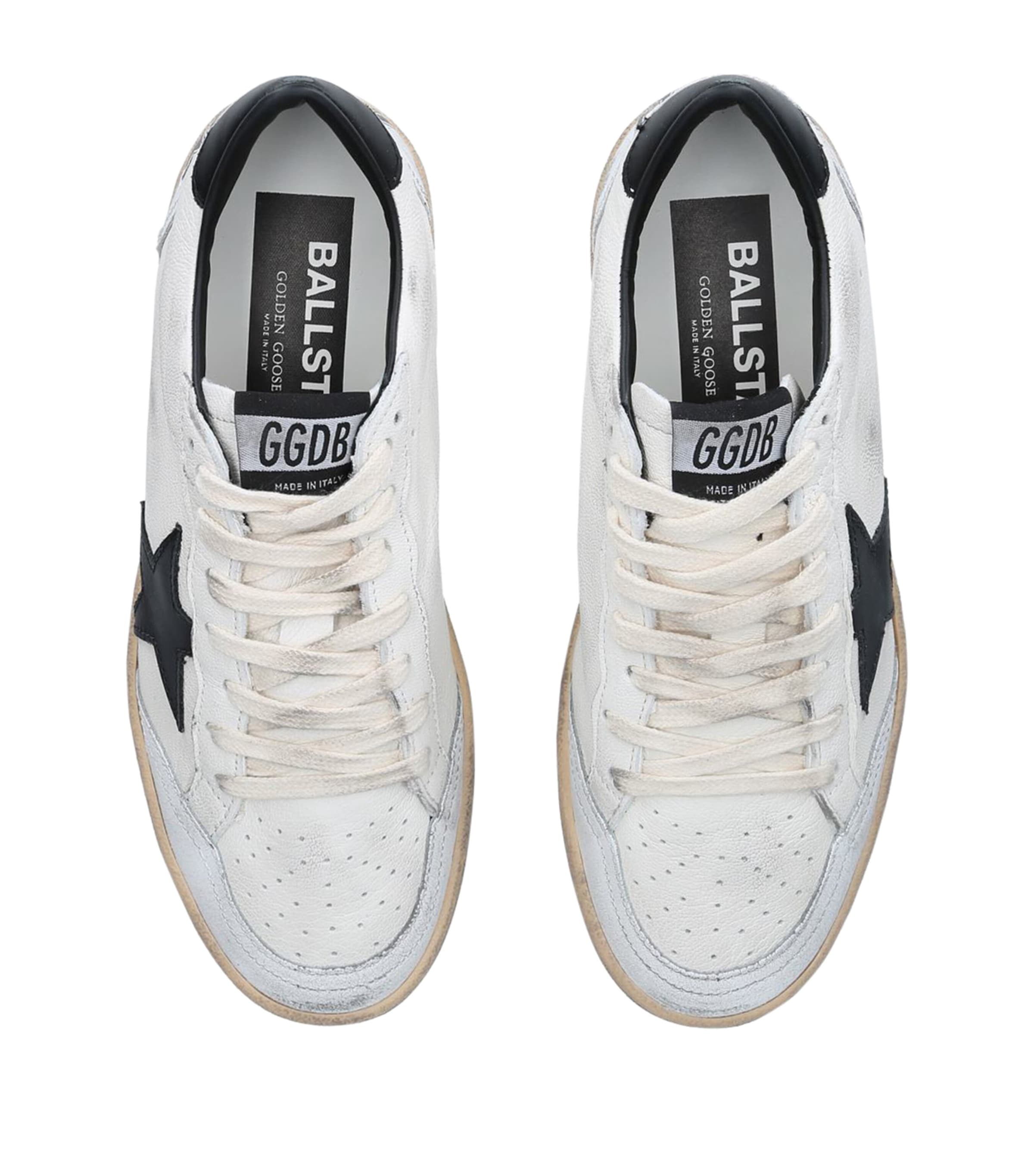 Golden Goose Leather Ball Star Sneakers White/blk Image 6