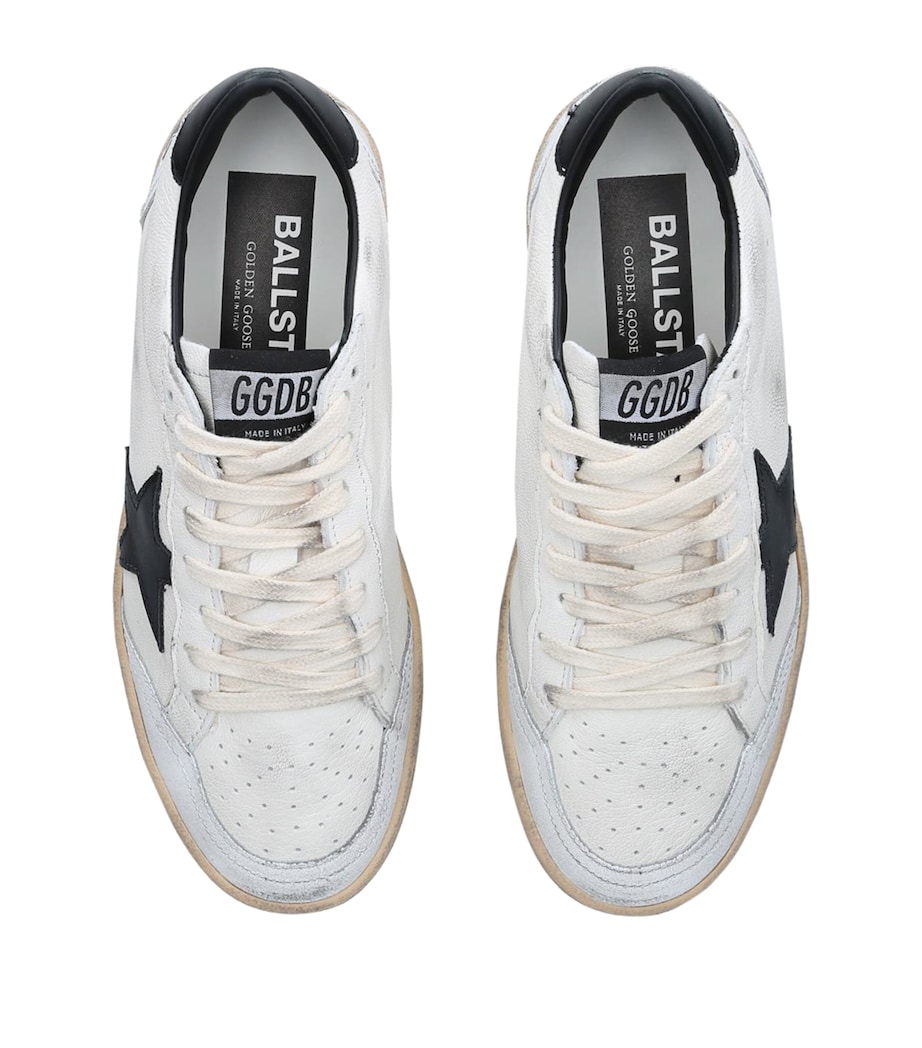 Leather Ball Star Sneakers WHITE/BLK Image 3