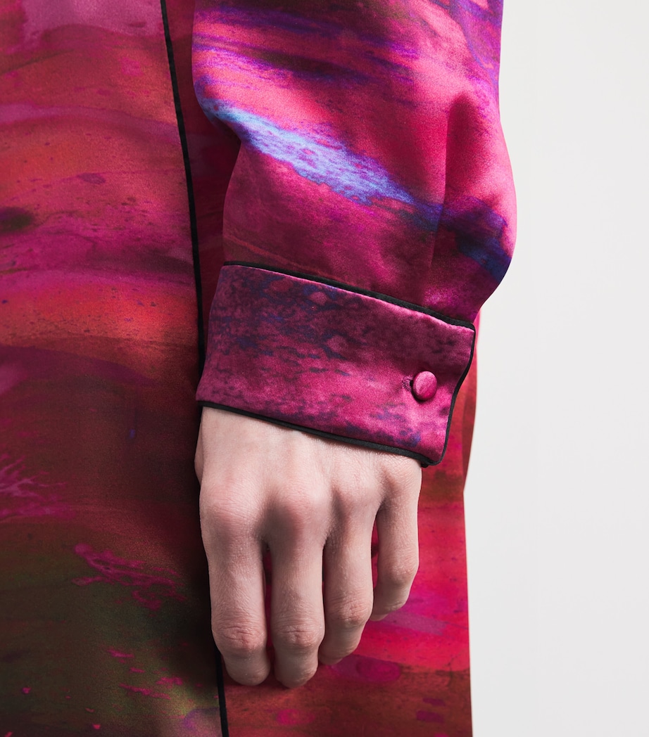 Roksanda Womens Silk Printed Leonara Shirt Brush Cassis/fushcia Image 5