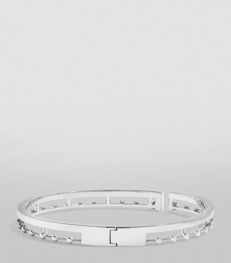Large White Gold and Diamond Avenues Bangle WHITE GOLD Image 2