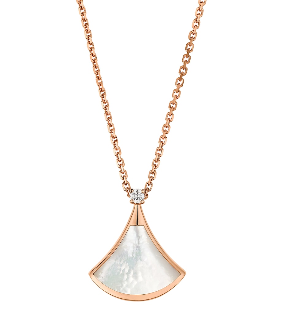 Rose Gold, Diamond and Mother-of-Pearl Divas' Dream Necklace PINK GOLD Image 1