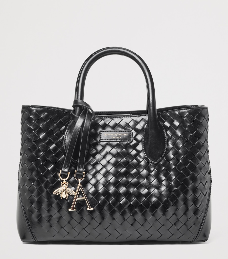 Midi Leather London Tote Bag BLACK Image 2