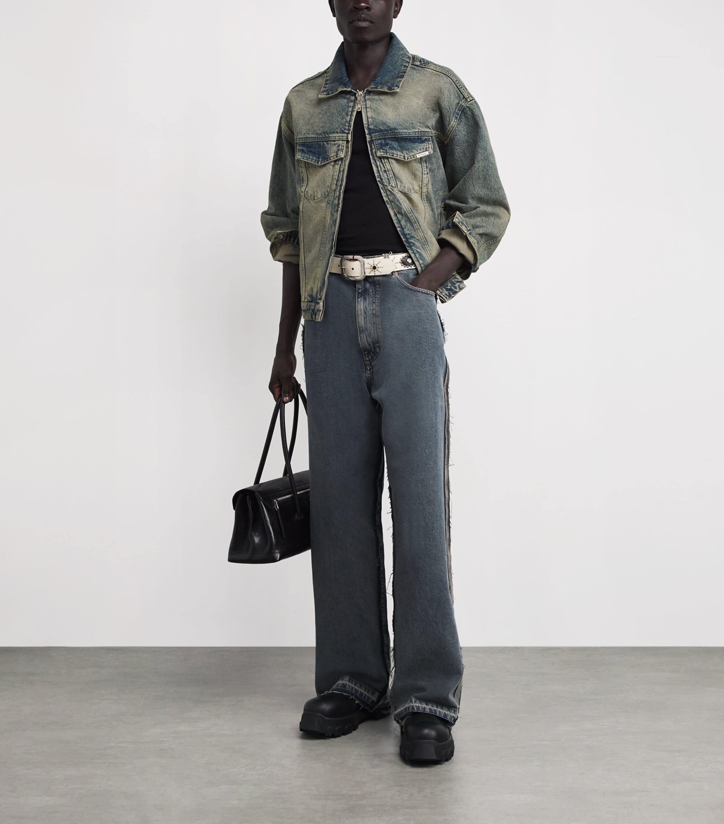 R4 Denim Jacket BLUE CREAM Image 2