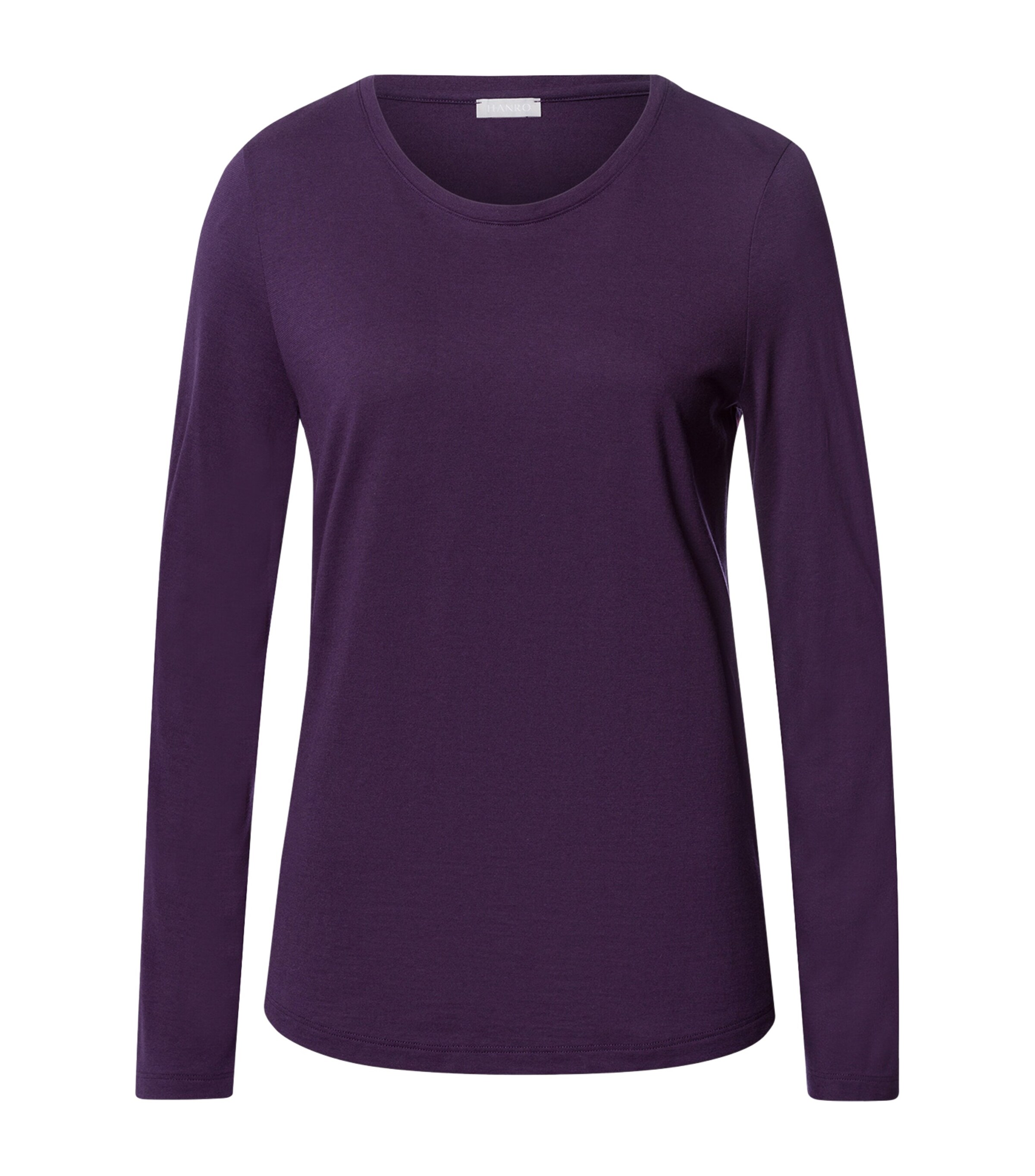 Hanro Cotton-Blend Long-Sleeve T-Shirt | Women Clothing | Tops | Loungewear | Lounge Bottoms | Workwear | Designers | Hanro | Nightwear