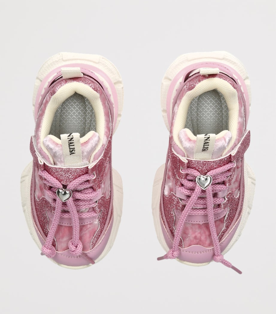 Leather Charm Sneakers PINK Image 4