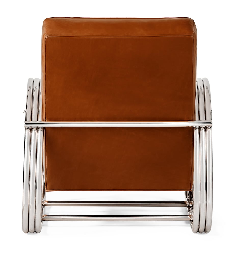 Stainless Steel and Leather Hudson Street Lounge Chair STAINLESS STEEL Image 4