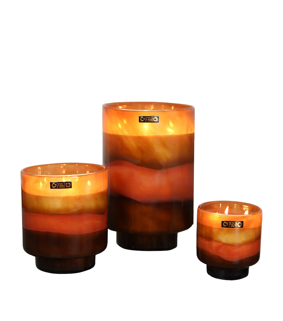 Large Romy Cashmere Candle (485g) TOBACCO BROWN Image 2