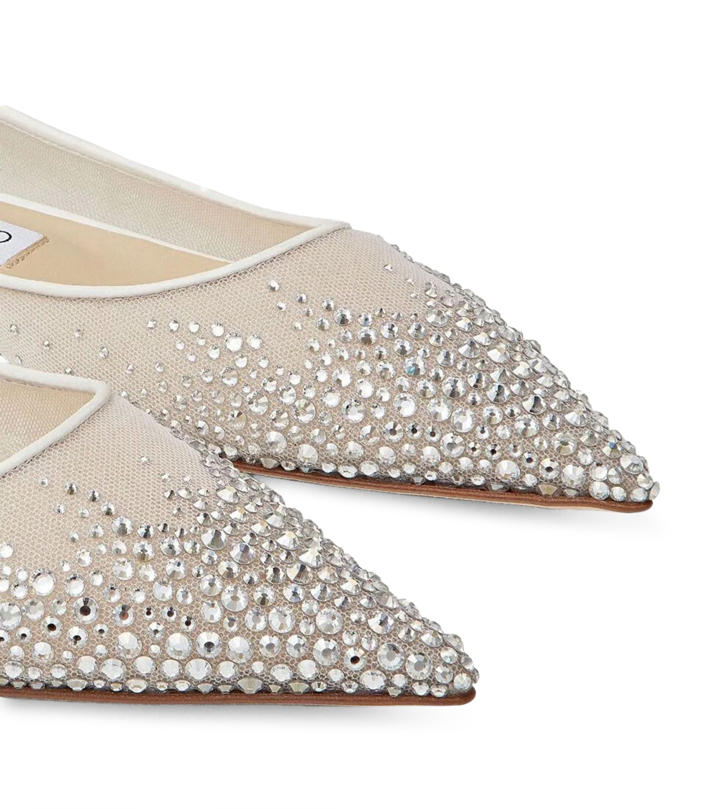 Love Rhinestone Flats WHITE/CRYSTAL Image 4