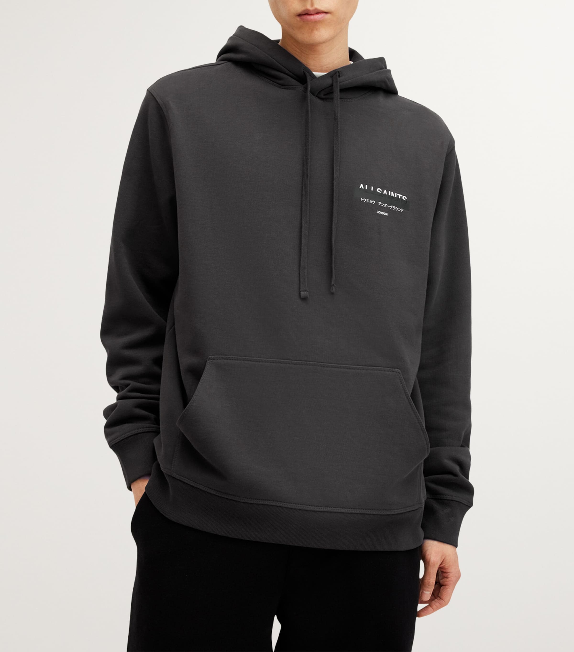 Redact Logo Hoodie WASHED BLACK Image 4