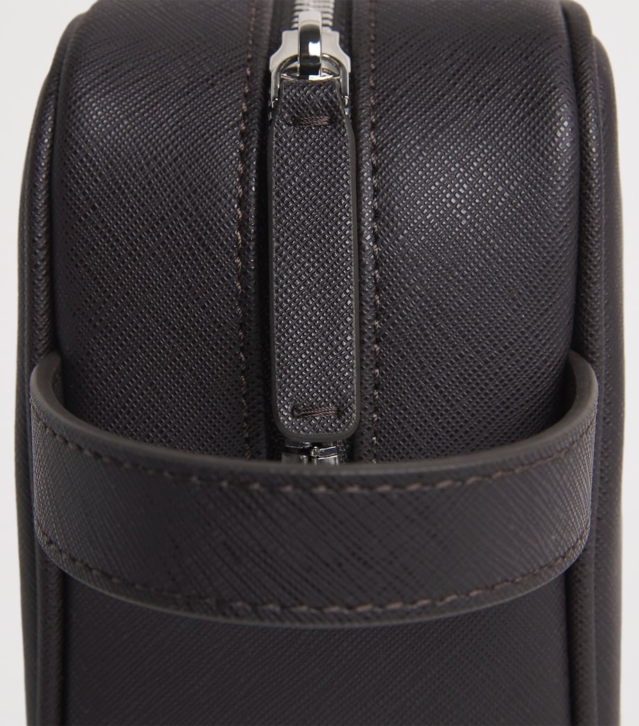 Emporio Armani Leather Wash Bag Image 3