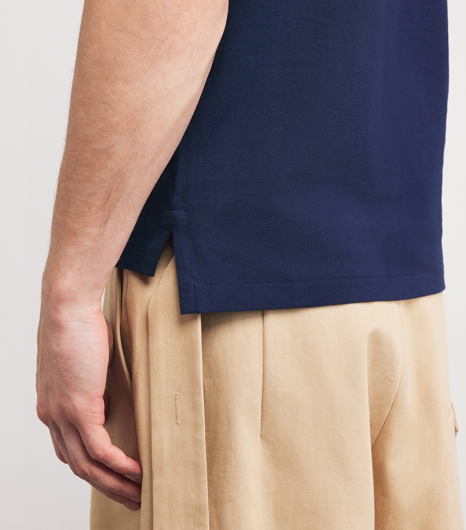 Cotton Mesh Slim-Fit Polo Shirt NEWPORT NAVY Image 6