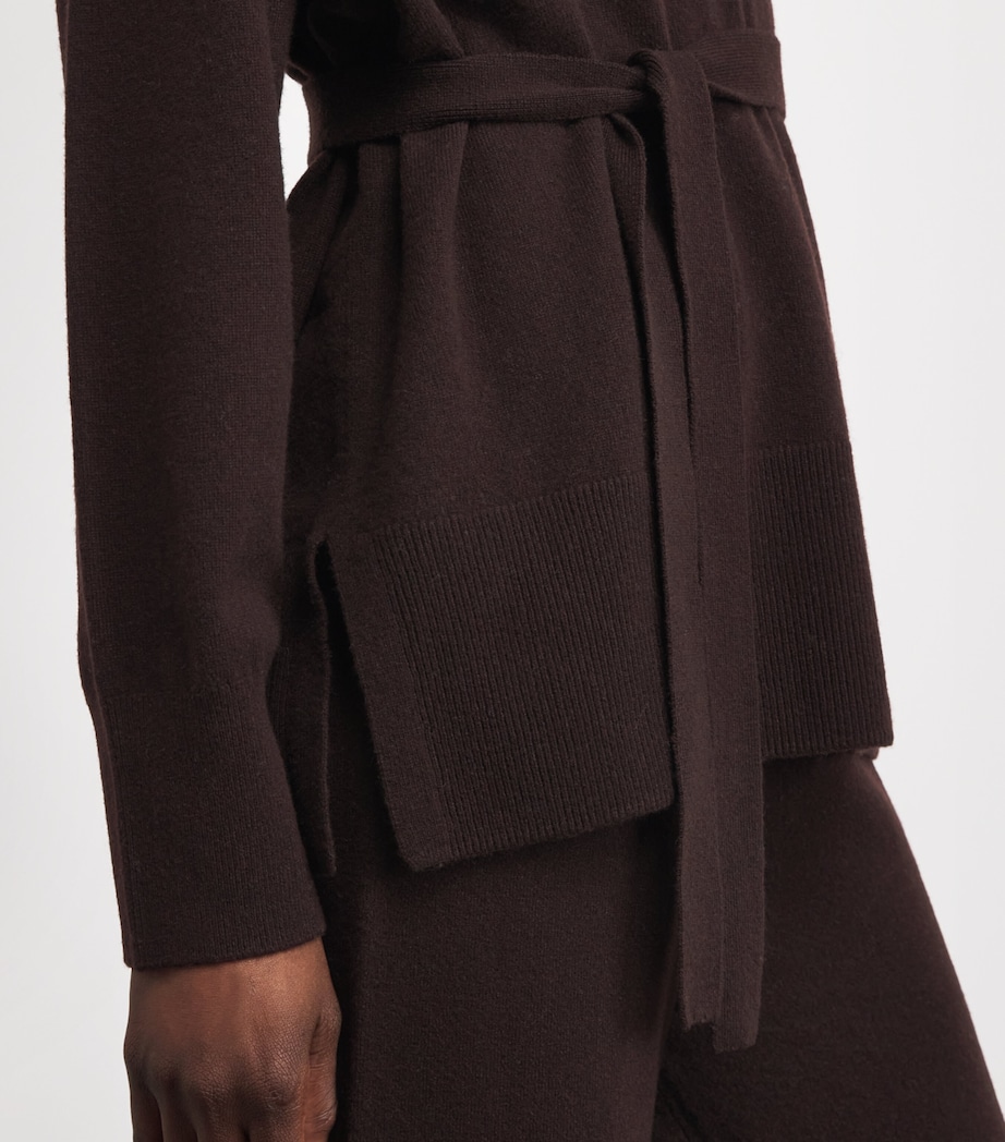Yves Salomon Womens Merino Wool Belted Sweater Image 3