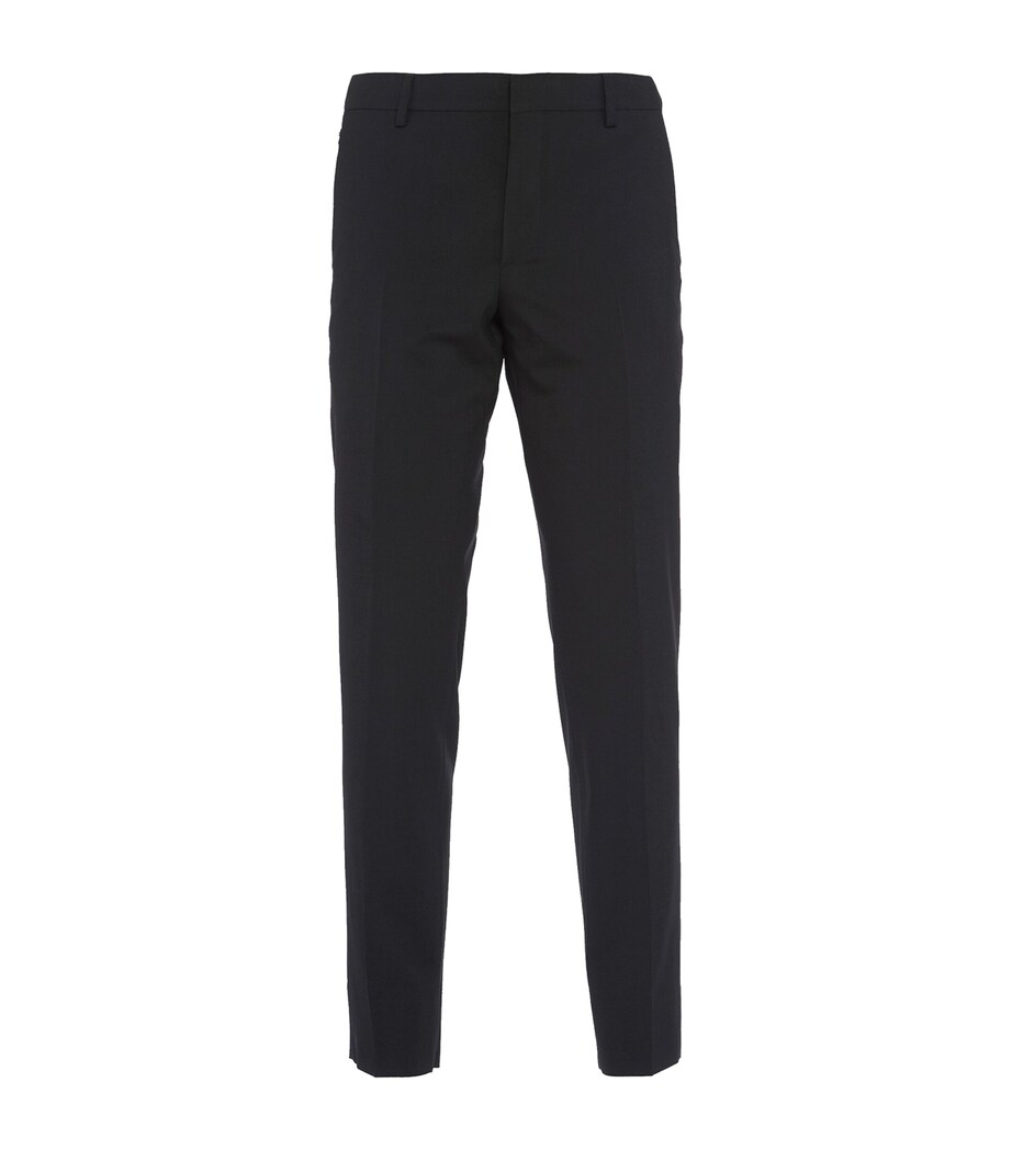 Prada Mens Wool-Blend Trousers Image 1