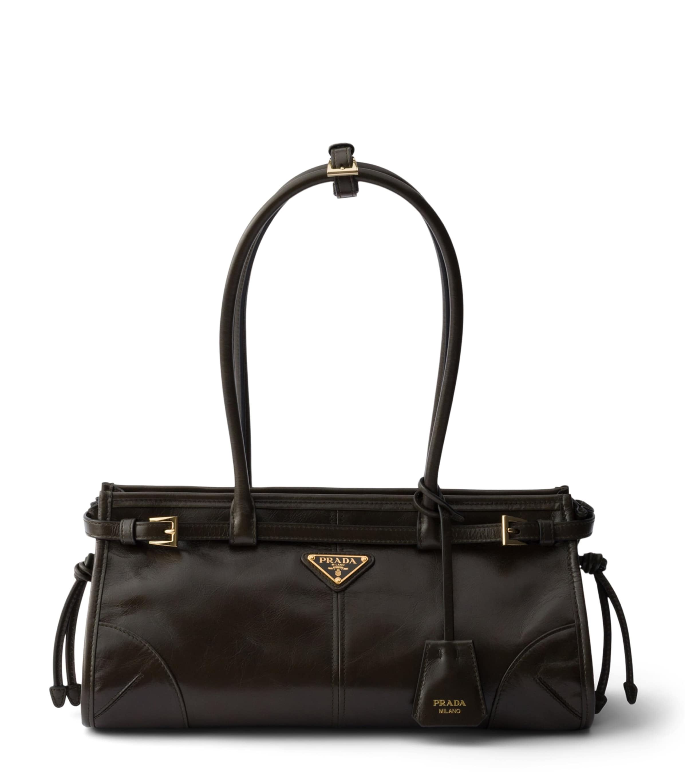 Prada Medium Leather Bonnie Shoulder Bag Green Image 1
