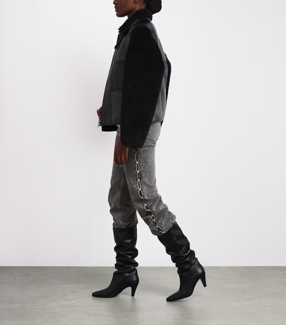 Embellished Straight Jeans GREY Image 2