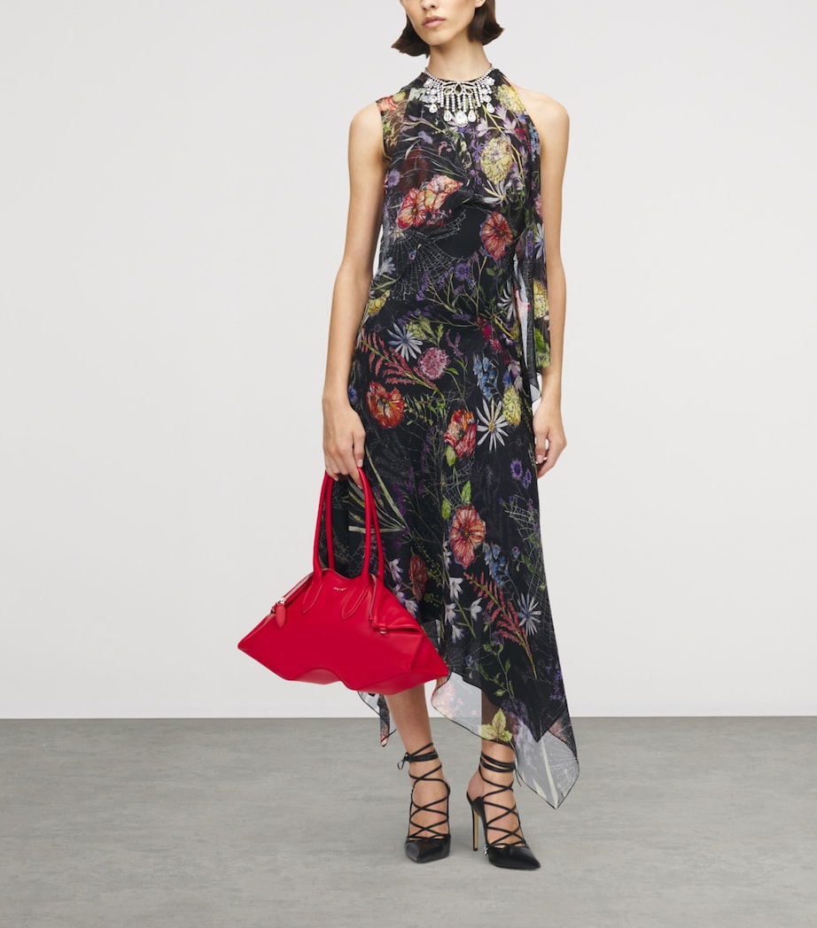 Silk Floral Asymmetric Maxi Dress 1000 Image 2