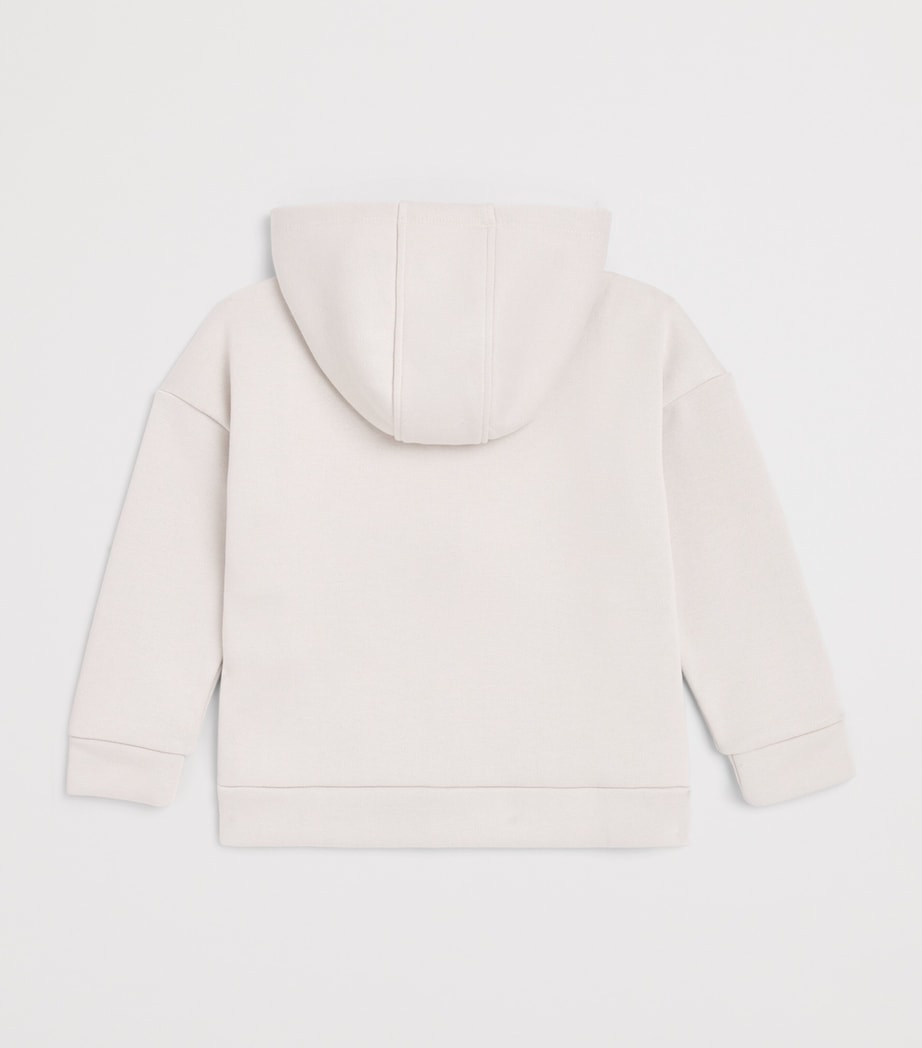 BOSS Kidswear Logo Zip-Up Hoodie (4-16 Years) Ivory Image 2