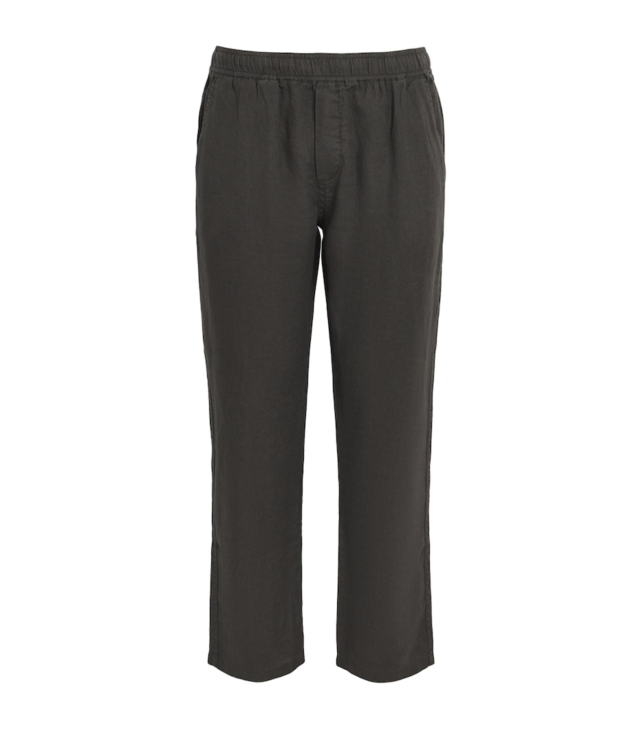 Samsøe Samsøe Mens Organic Cotton-Blend Jabari Straight Trousers Black Olive Image 1