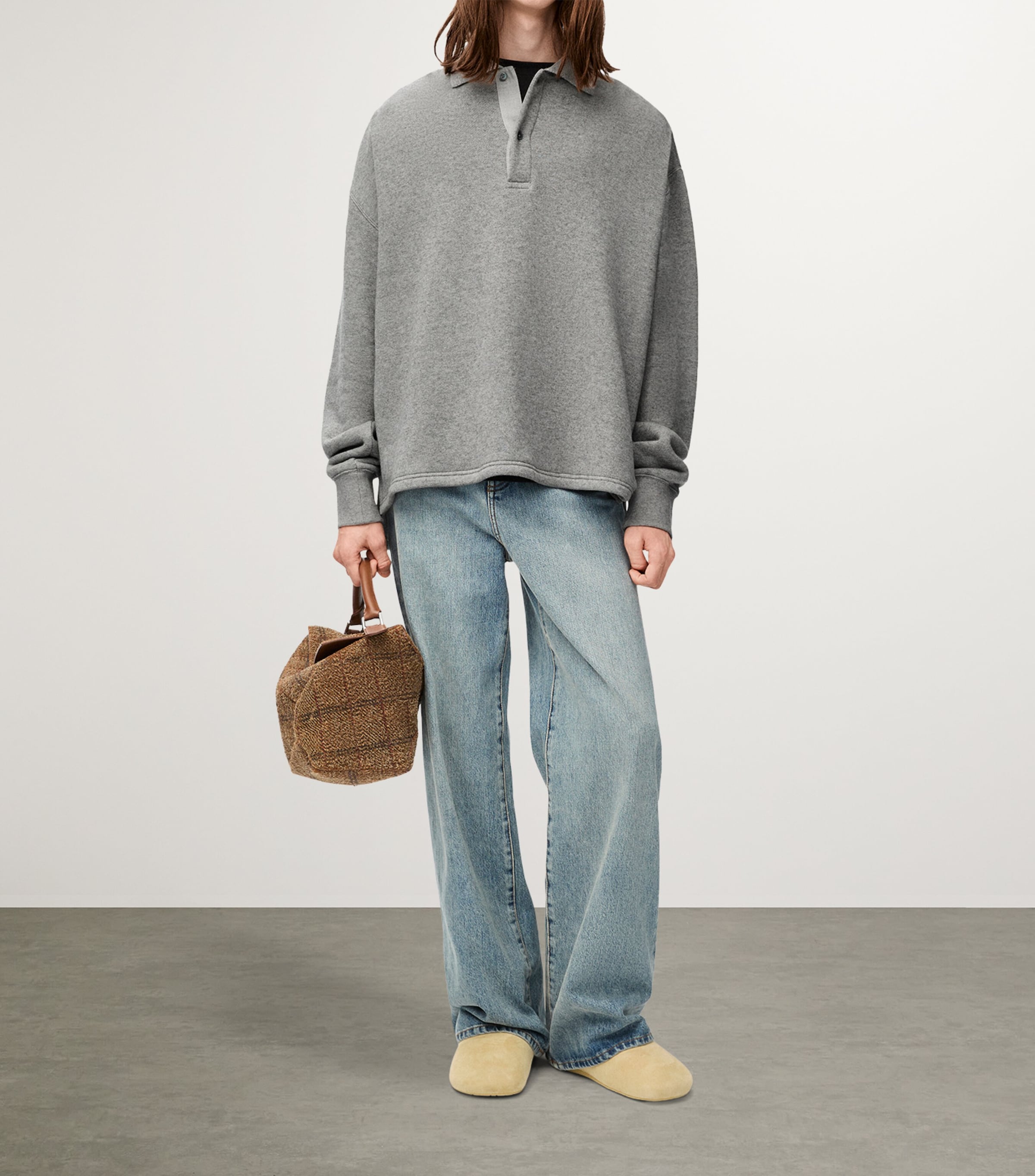 Polo Sweatshirt LEAD GREY Image 2