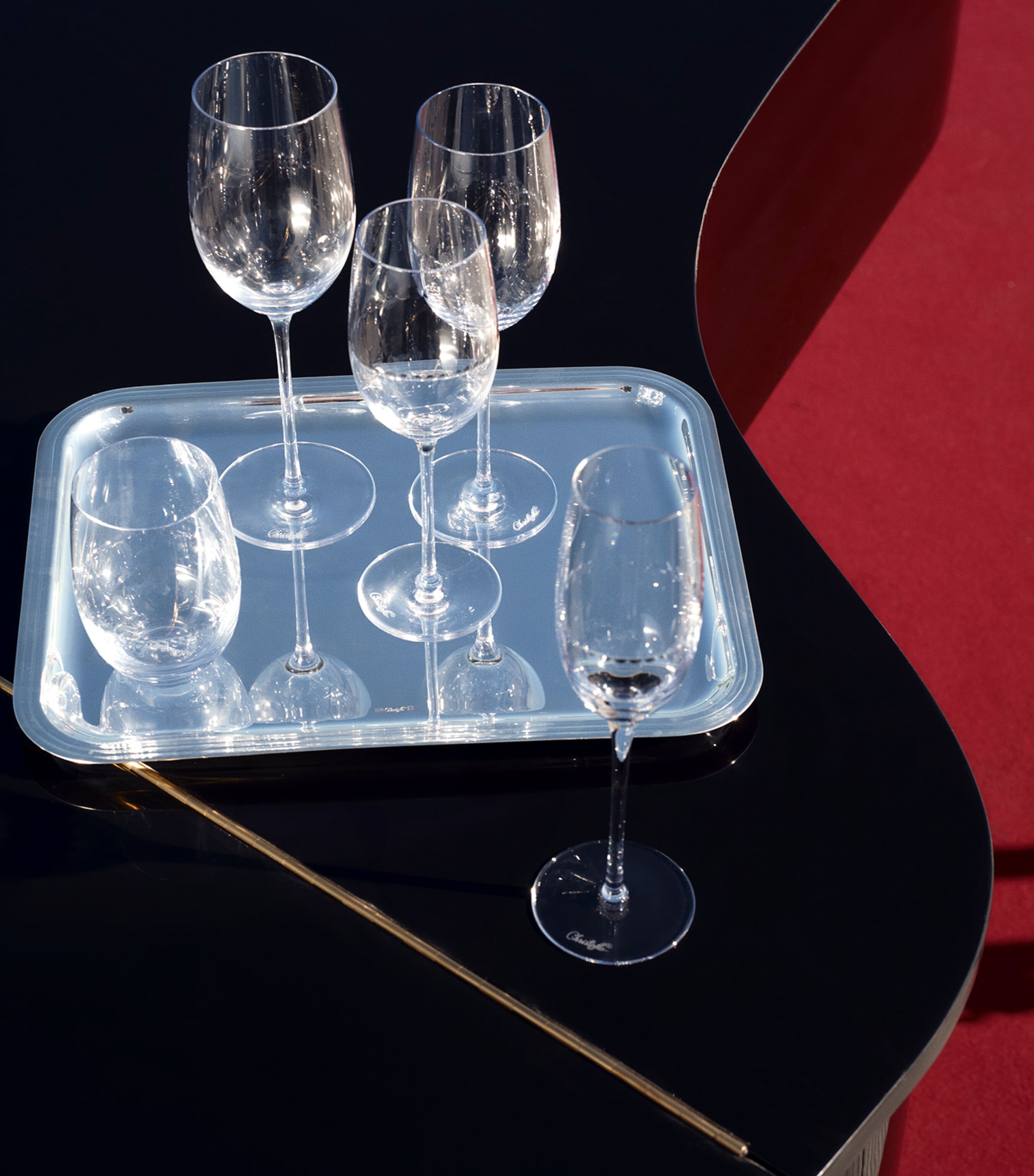 Christofle Set of 2 Perles White Wine Glasses (200ml) Image 6