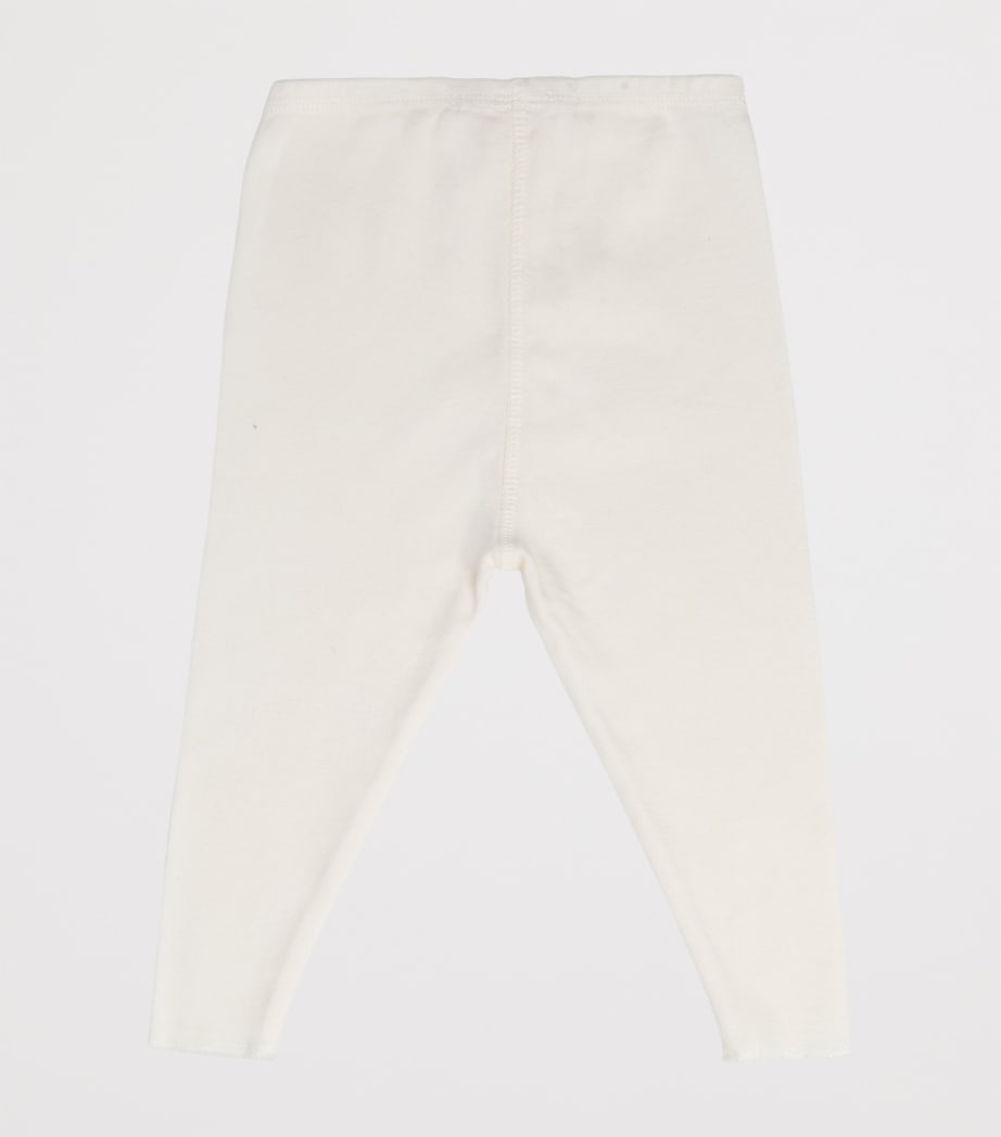 Bonpoint Cotton Leggings (1-36 Months) Blanc Lait Image 2