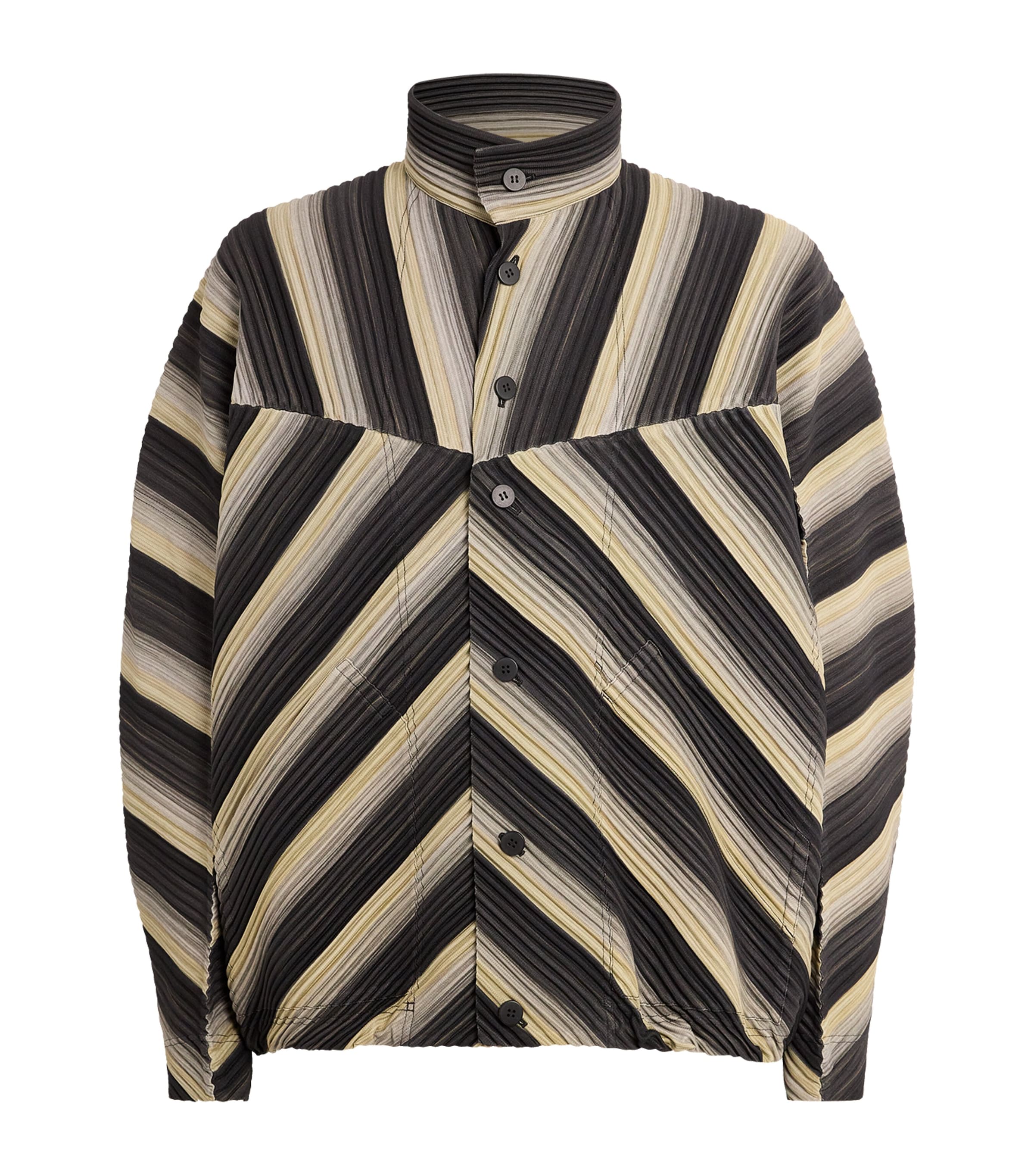 Homme Plissé Issey Miyake Multi Striped Pleated Jacket | Harrods US